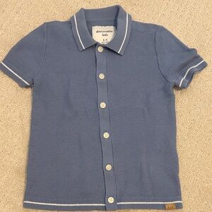 Abercrombie Kids Textured Blue Button-Down Shirt